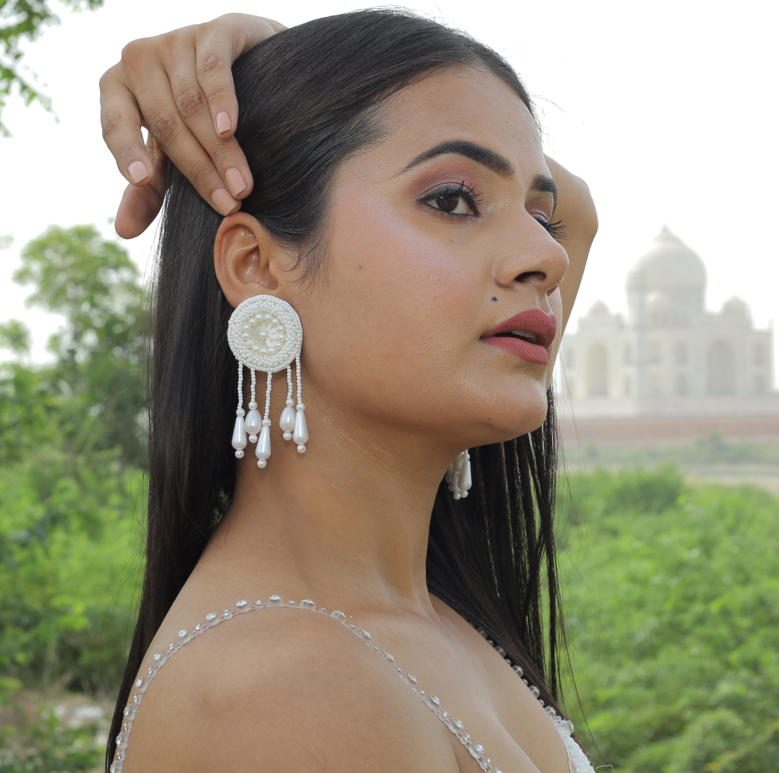 Exclusive Collection Beautiful Big Round Earrings for Girls  Women Fashion  Mirror Gola Earring