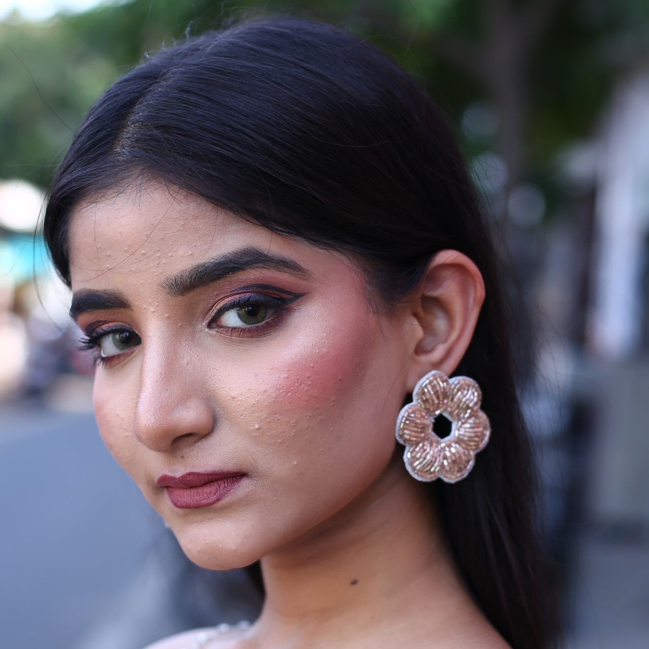 PGYG Peach Star Handmade Designer Earring For Women And Girls HE06 - Image 3