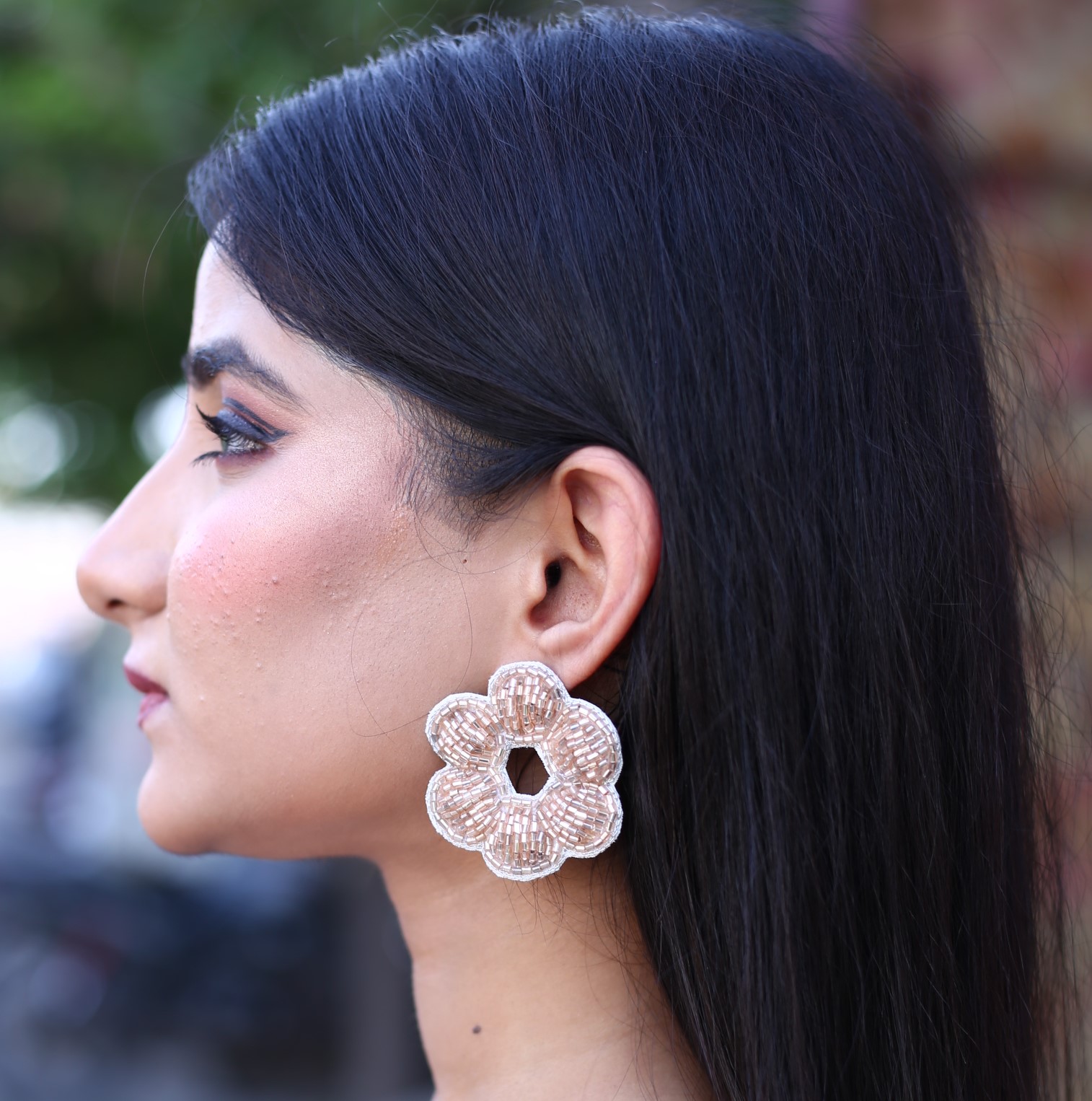 PGYG Peach Star Handmade Designer Earring For Women And Girls HE06 - Image 4