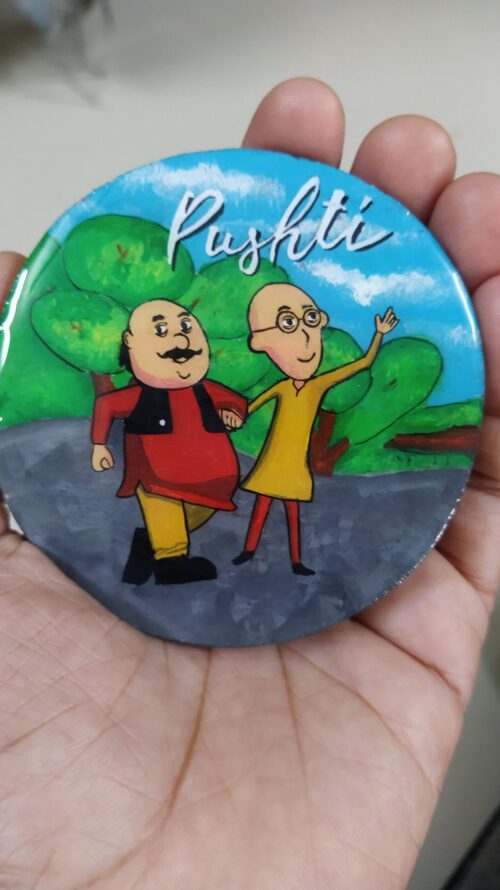 Motu Patlu theme Fridge Magnet with the name