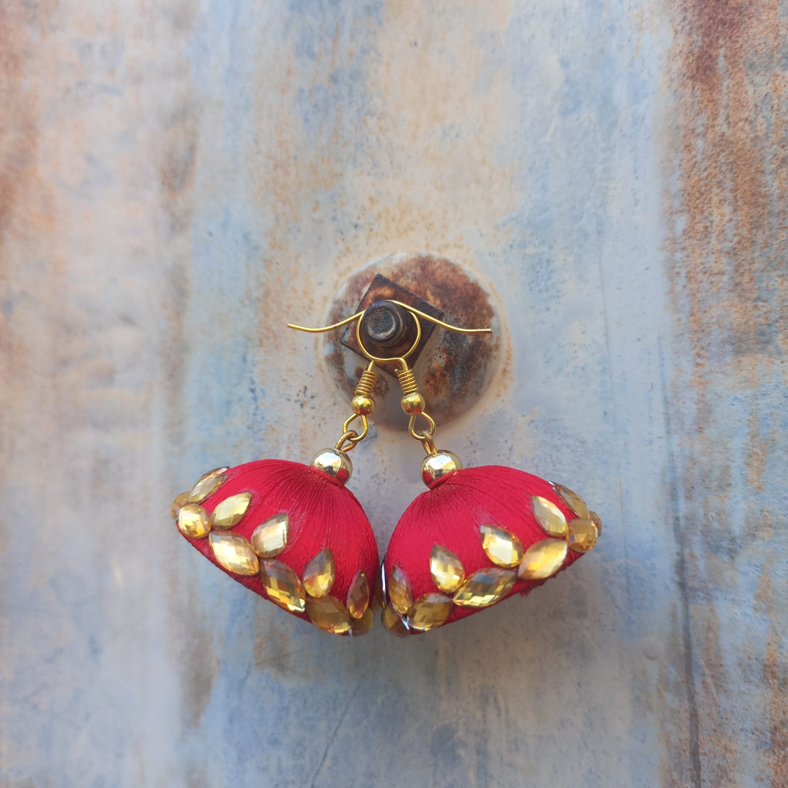 silk thread Jhumka (XL) - Image 7