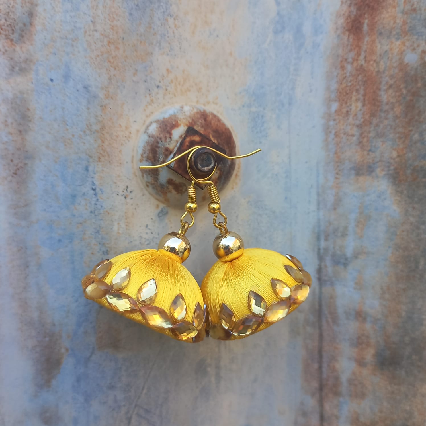 silk thread Jhumka (XL) - Image 8