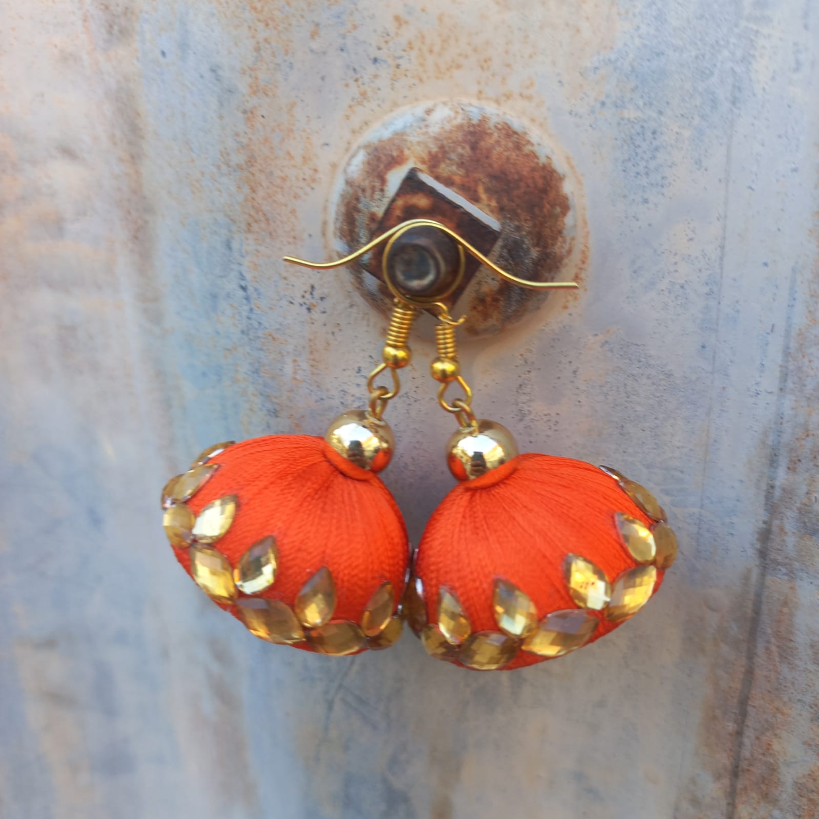 silk thread Jhumka (XL) - Image 9