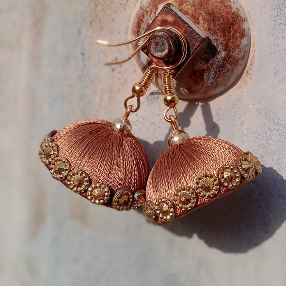 Medium silk thread jhumka - Image 2