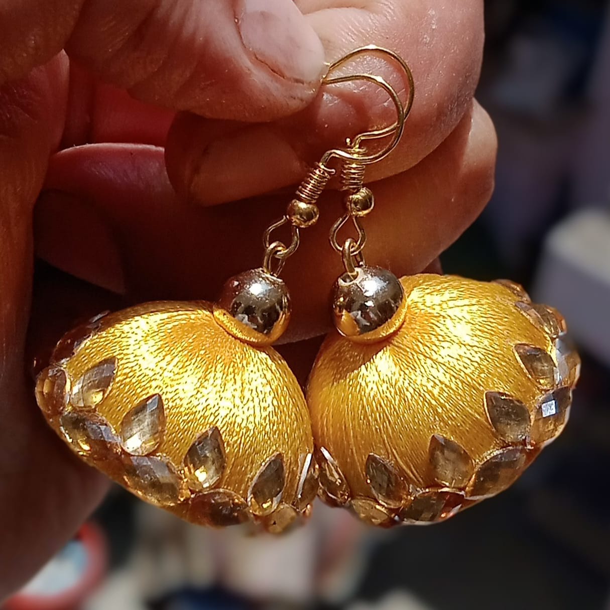 silk thread Jhumka (XL) - Image 3