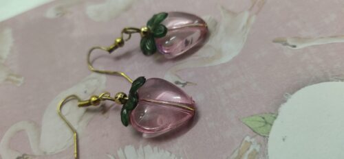 Love shaped pendant hanging earring - Image 2