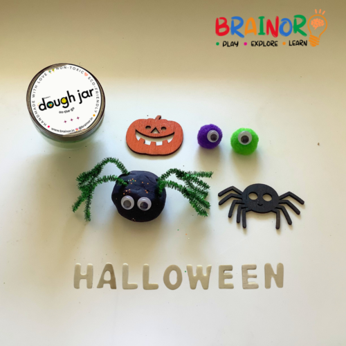 Build a Spider Playdough Jar