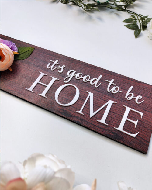 Floral House Decor. Minimal aesthetic floral house nameplate