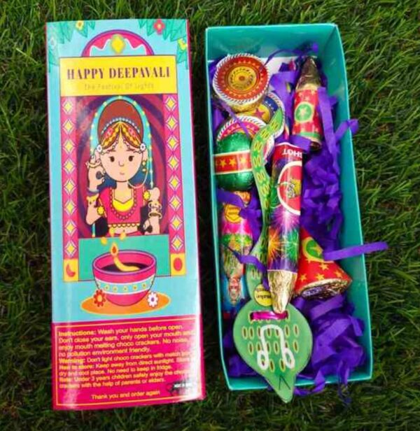 Homemade Diwali Cracker themed chocolates Scoop My Art