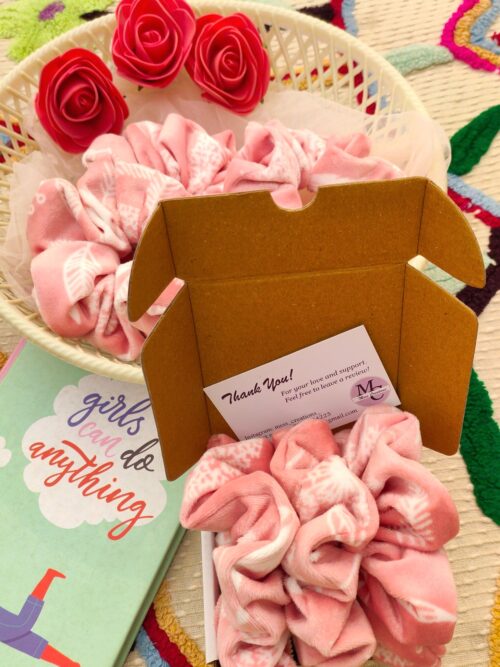 gifts for girls | gifts for best friend | gift box | gift hamper under 100 | Scrunchies | Velvet scrunchies