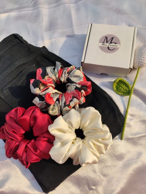 Scrunchie Bundle | Satin Scrunchies | Hair Accessories Birthday Gifts for Women Gift Ideas