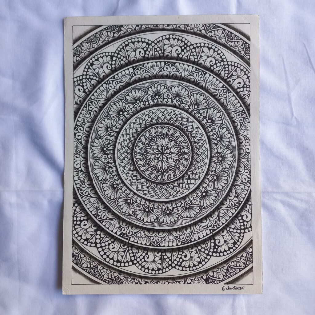 A4 fullpage 3D mandala