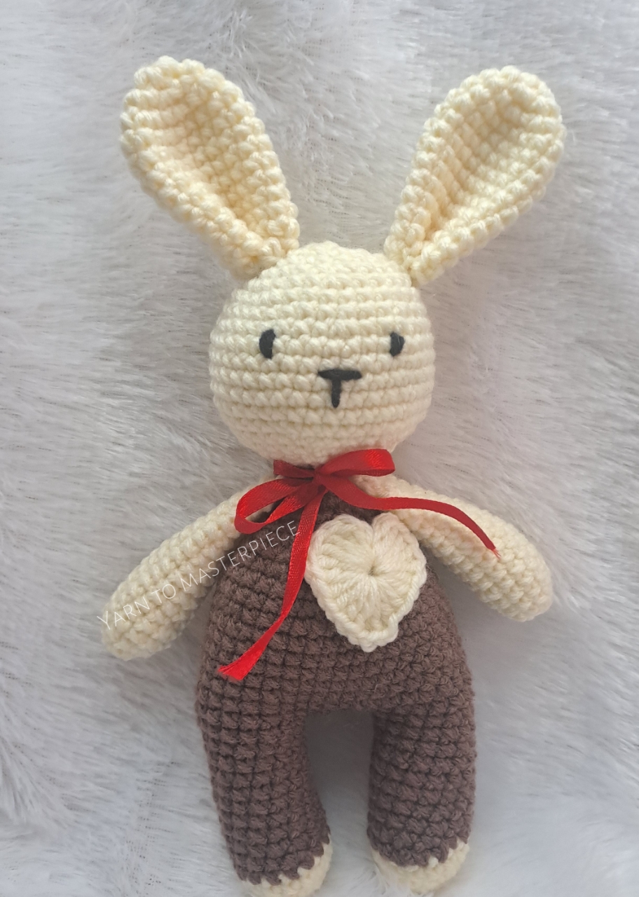 Crochet Bunny/ Handmade crochet Rabbit with heart