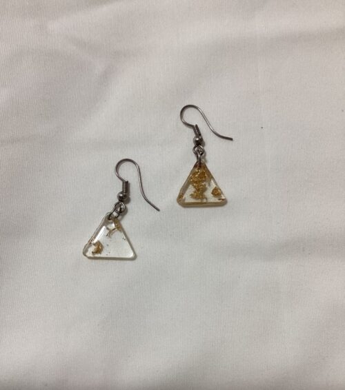 Triangle gold earrings