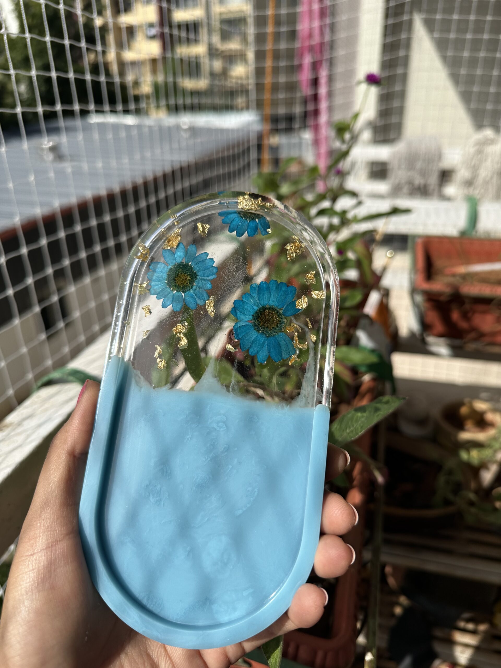 Resin Trinket Tray | Birthday Gifting Item | Handmade Concrete Resin Trinket - Image 2