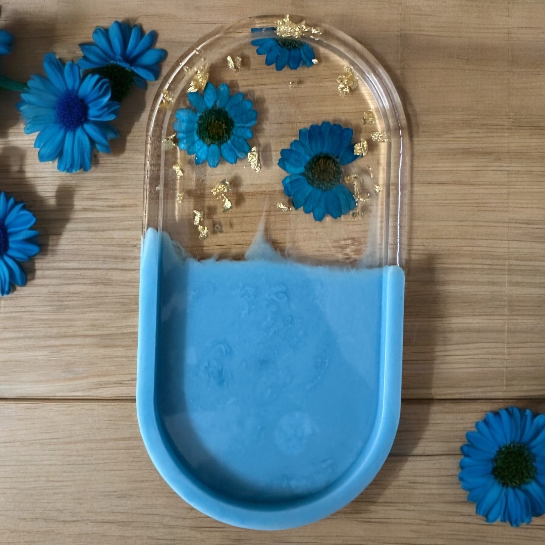 Resin Trinket Tray | Birthday Gifting Item | Handmade Concrete Resin Trinket