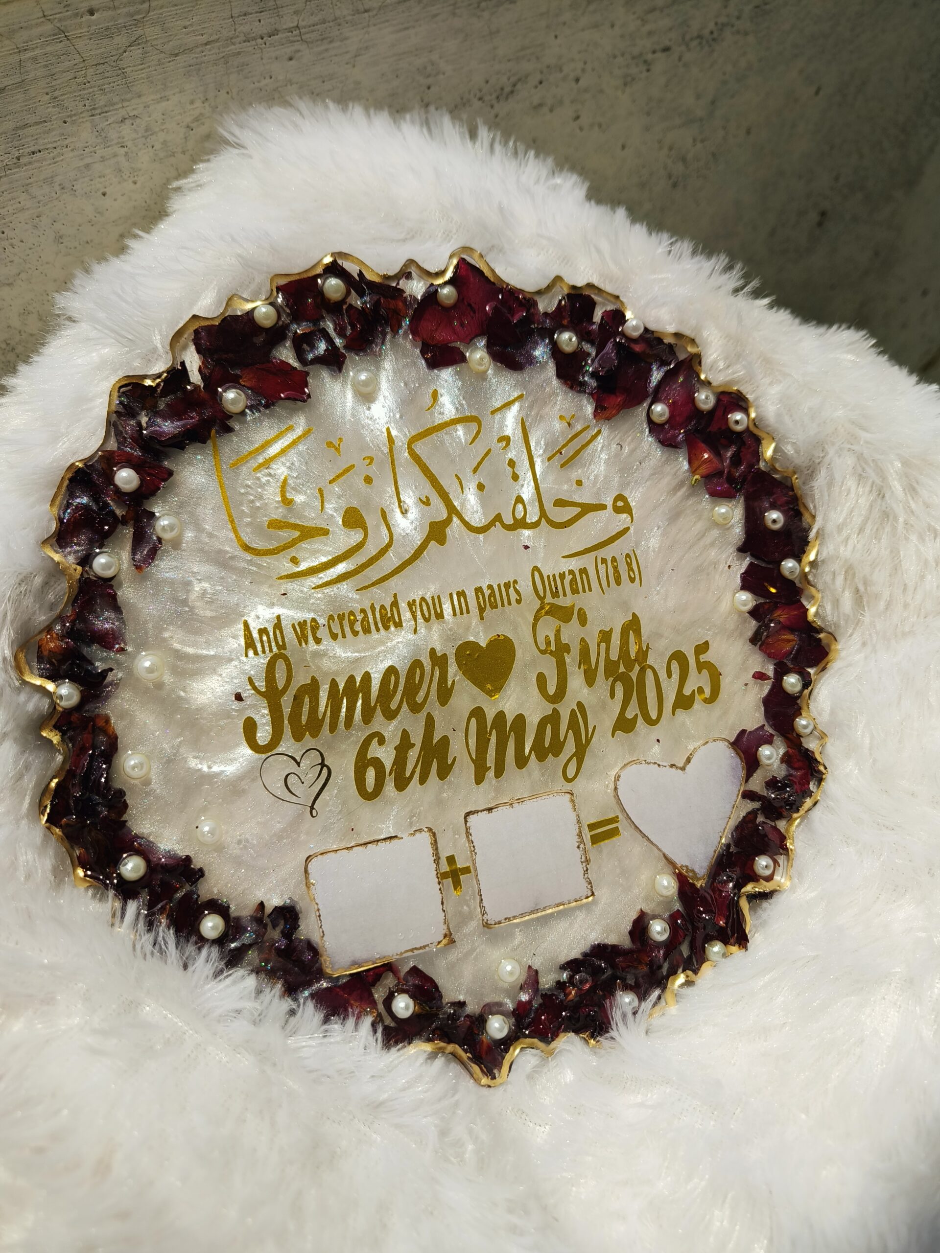 Resin wedding frame | Customized Resin marriage Frame | Wedding Resin Frame | Resin Frame for Home Decor - Image 2