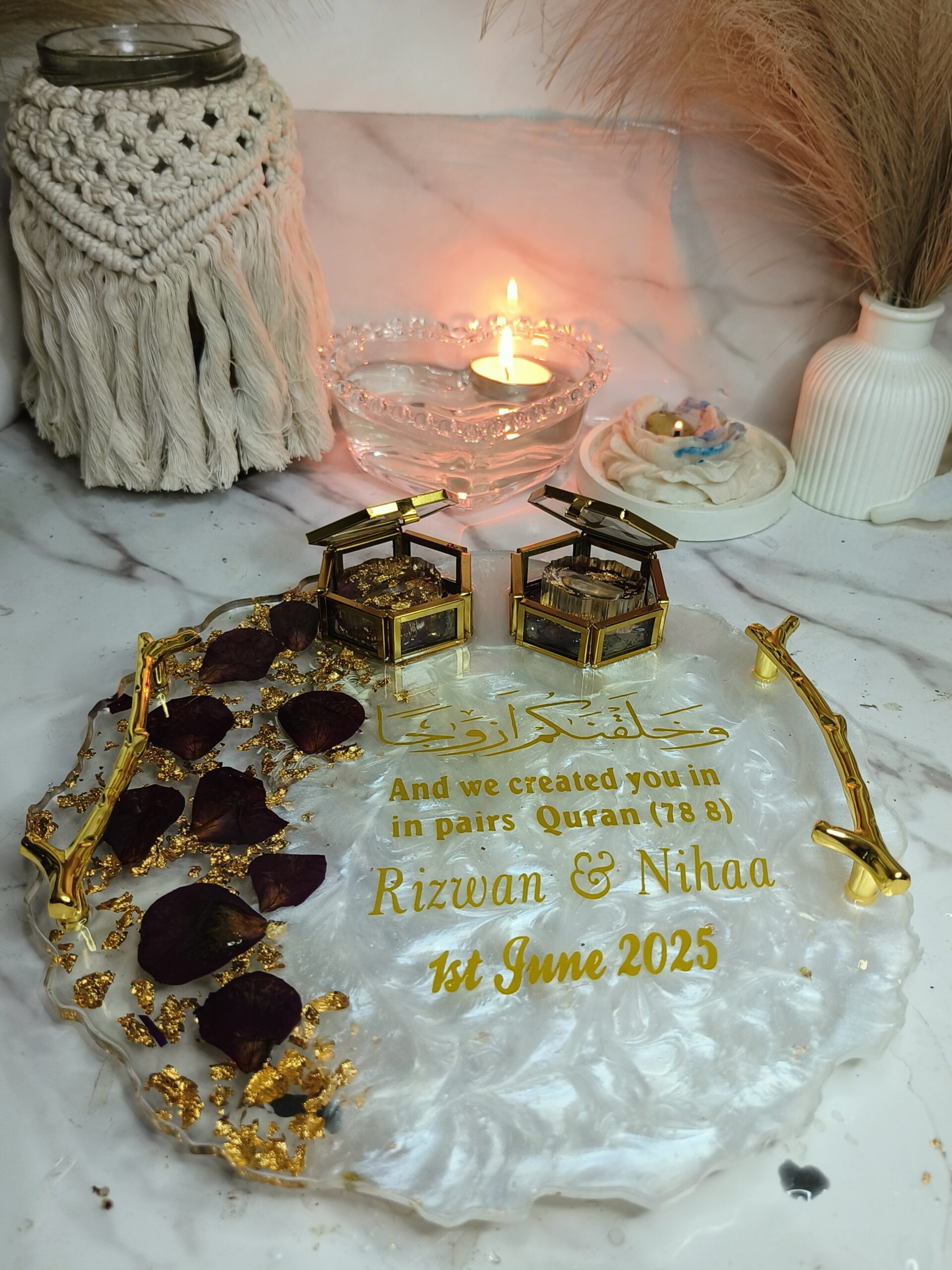 Resin Engagement frame | Wedding or Anniversary Gift | Personalized Engagement Gift