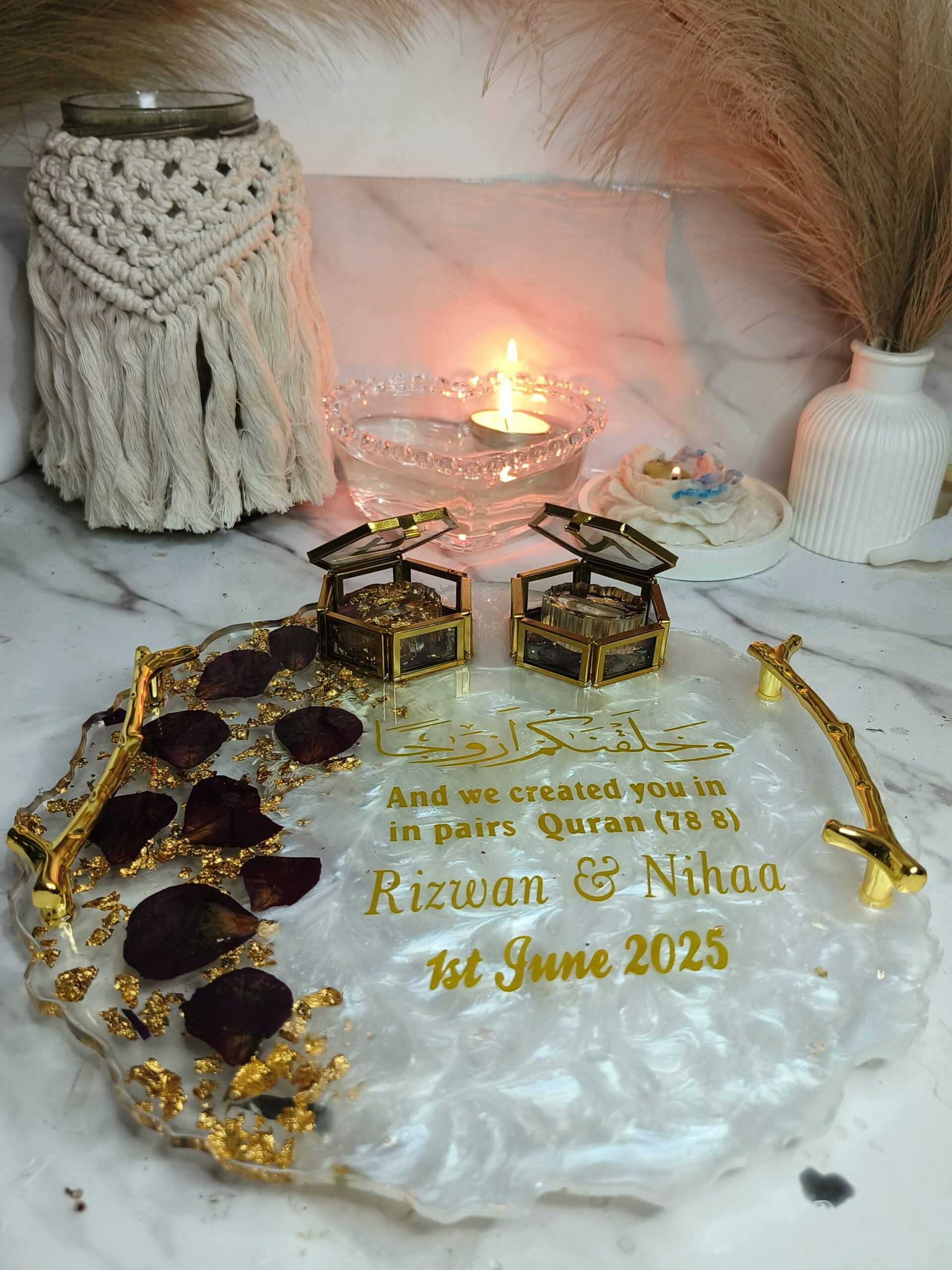 Resin Engagement frame | Wedding or Anniversary Gift | Personalized Engagement Gift - Image 2