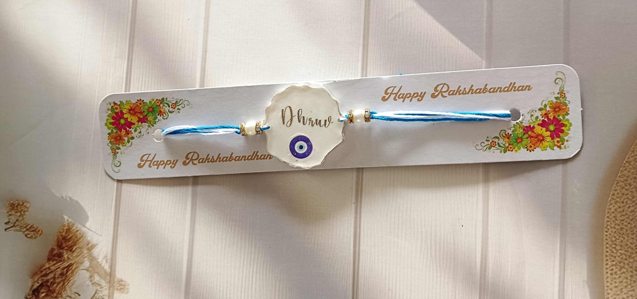 Personalized name rakhi | Customized name rakhi | Name rakhi | Rakhi with name | Name rakhi | Handmade name rakhi | UniqueNameRakhi | SpecialNameRakhi | CustomNameRakhi | PersonalizedRakhiwithName | NameBasedRakhi | RakhiwithNames | WrittenNameRakhi | EngravedNameRakhi|PersonalizedNameRakhiForBrother| - Image 3