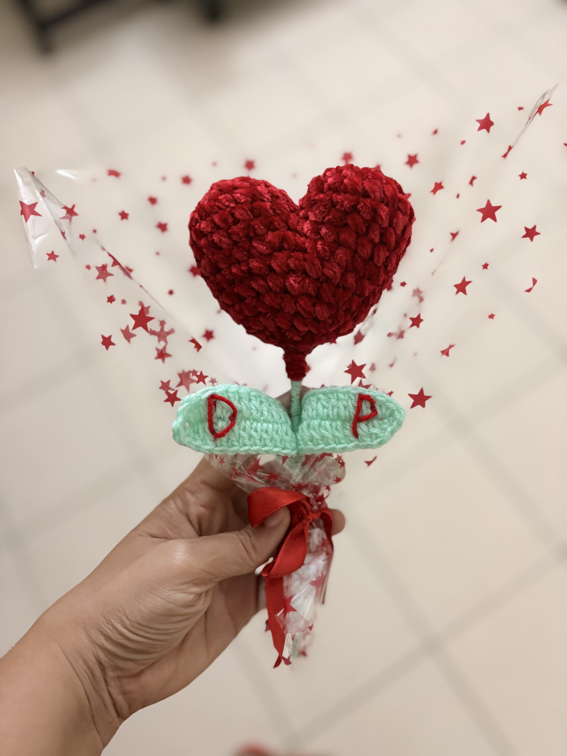 Crochet heart bouquet/ Gifts for valentines day/ Handmade crochet gifts