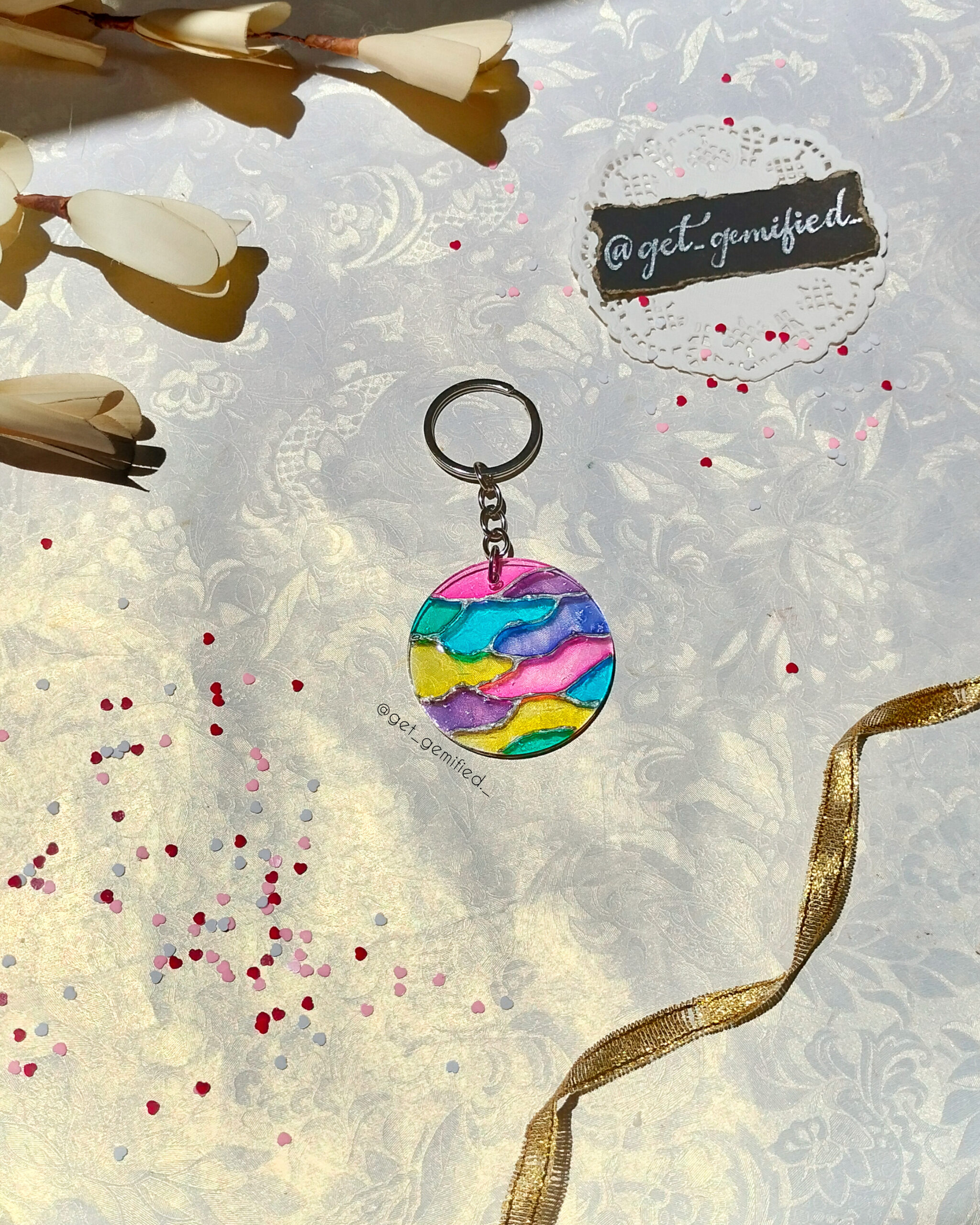 Acrylic Keychain|Glass Painted Keychain|Budget Friendly Gifting