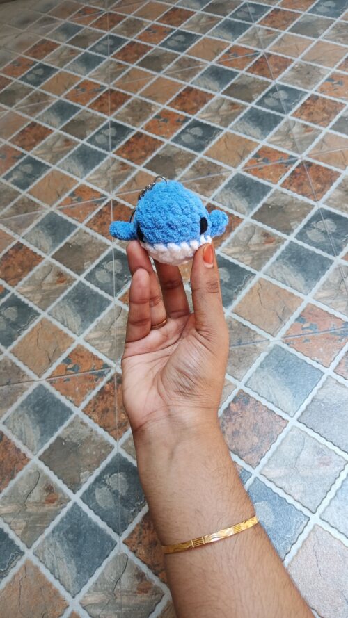 Crochet Whale Keychain/Bag Charm | Crochet Handmade Amigurumi Whale Keychain | Whale Keychain - Image 2