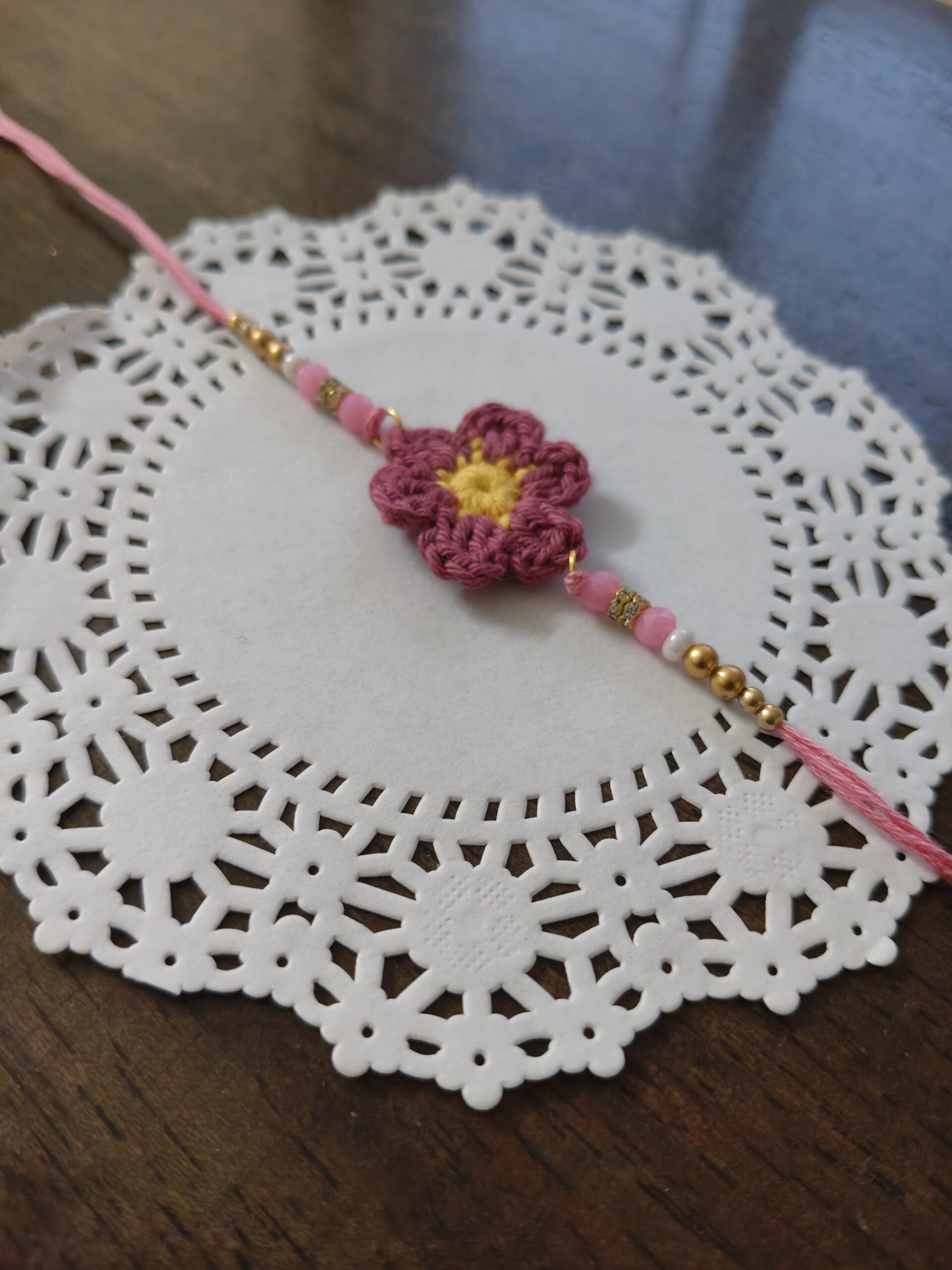 Handmade Crochet Rakhi – Soft, skin-friendly, eco-conscious, and uniquely designed – perfect for brothers, bhabhis, and kids