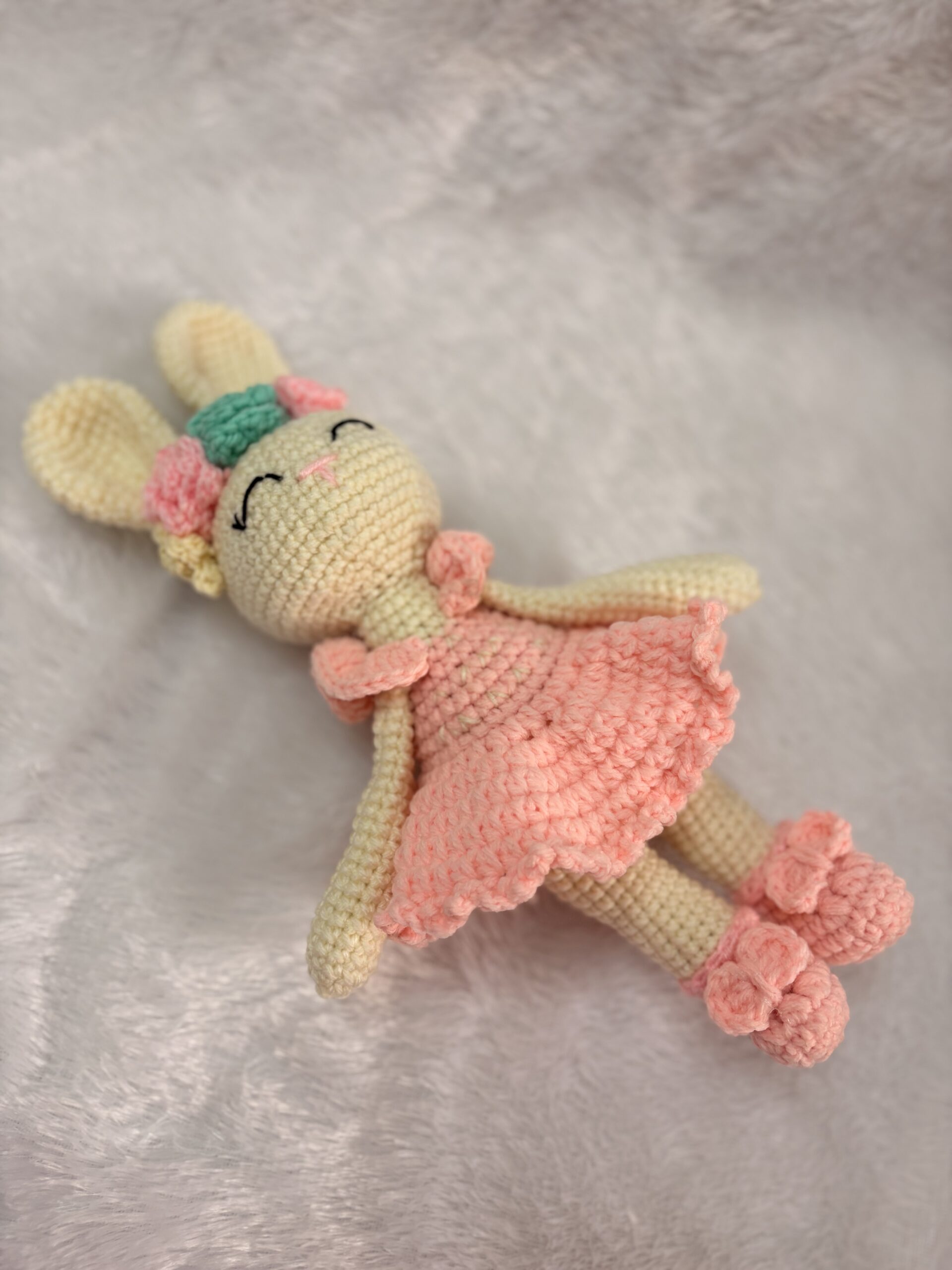 Crochet Bunny/Rabbit soft toy/ toys for girls/bunny with frock soft toy