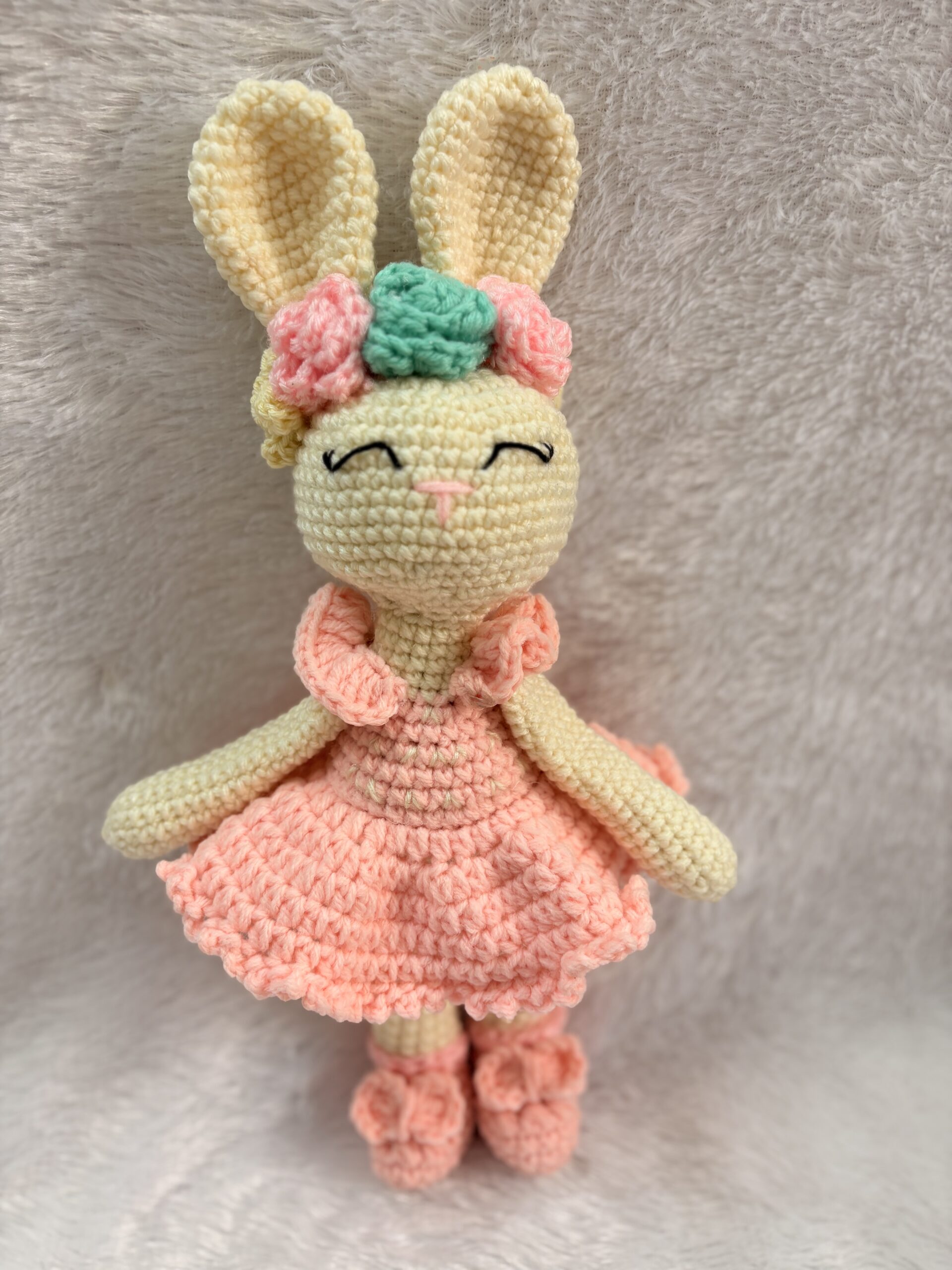 Crochet Bunny/Rabbit soft toy/ toys for girls/bunny with frock soft toy - Image 3