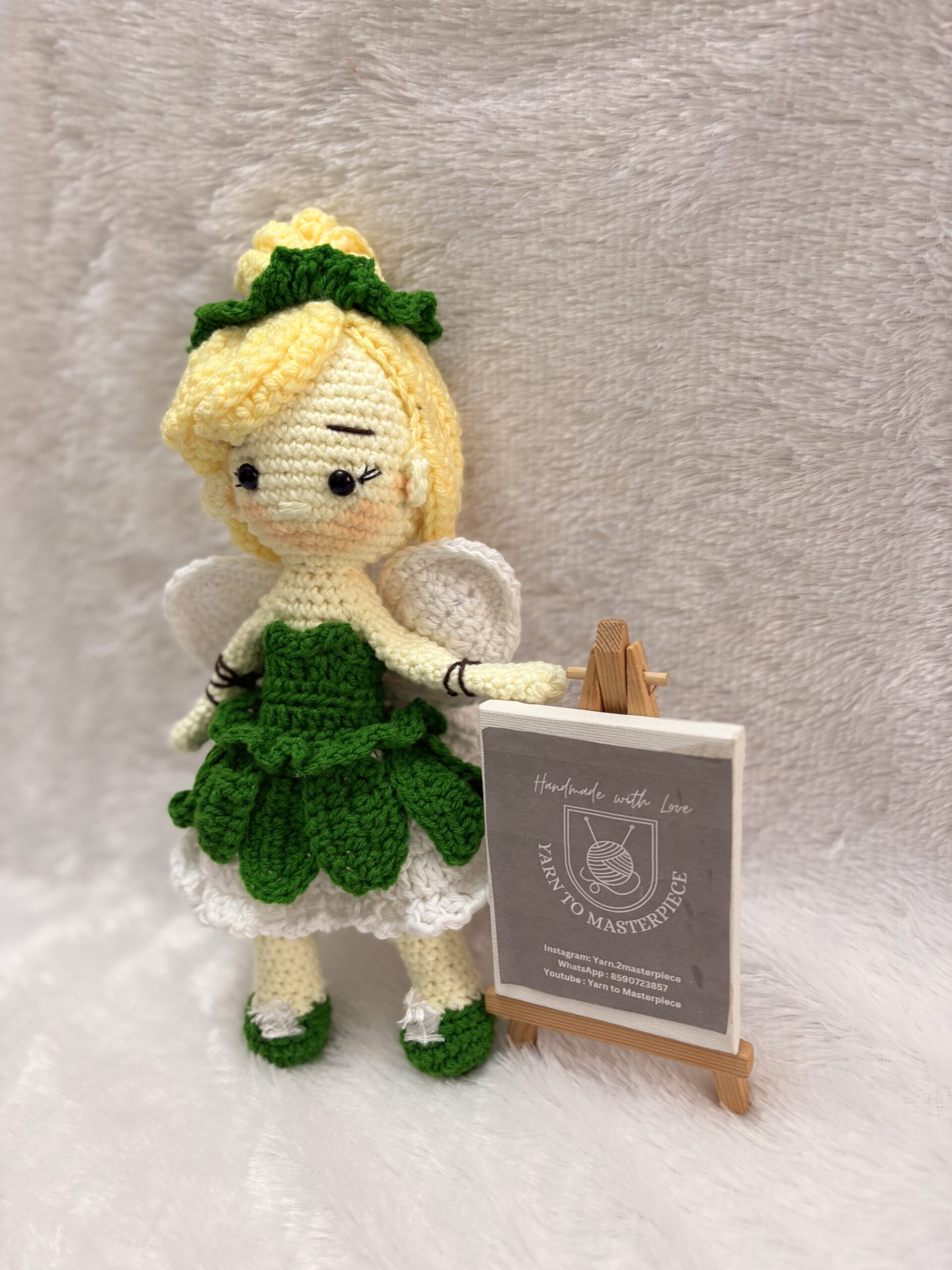 Crochet Tinkerbell Doll| Cuddle Doll | Handmade Doll - Image 5