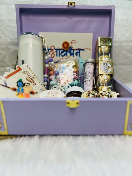 Premium leather trunk Raksha Bandhan Hamper for Brother | Sister | Bhaiya-bhabhi | Kids | Rakhi Gift Hamper | Love Rakhi Hamper | Rakhi Gift Box - Image 4