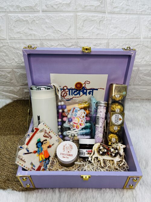 Premium leather trunk Raksha Bandhan Hamper for Brother | Sister | Bhaiya-bhabhi | Kids | Rakhi Gift Hamper | Love Rakhi Hamper | Rakhi Gift Box - Image 5