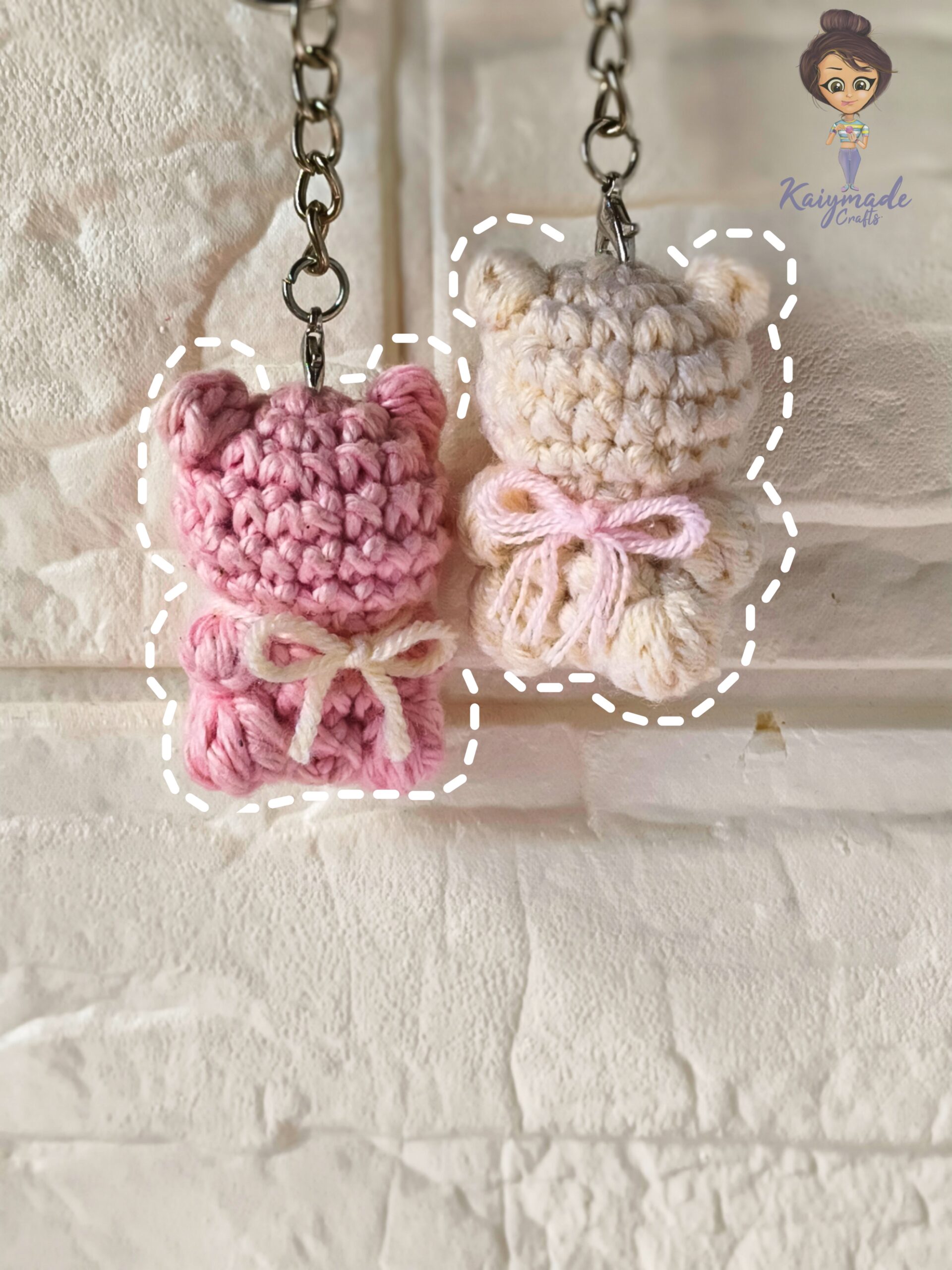 Handmade Crochet bear keychain | Teddy Bear Keychain | Cute Teddy Bear Magnet