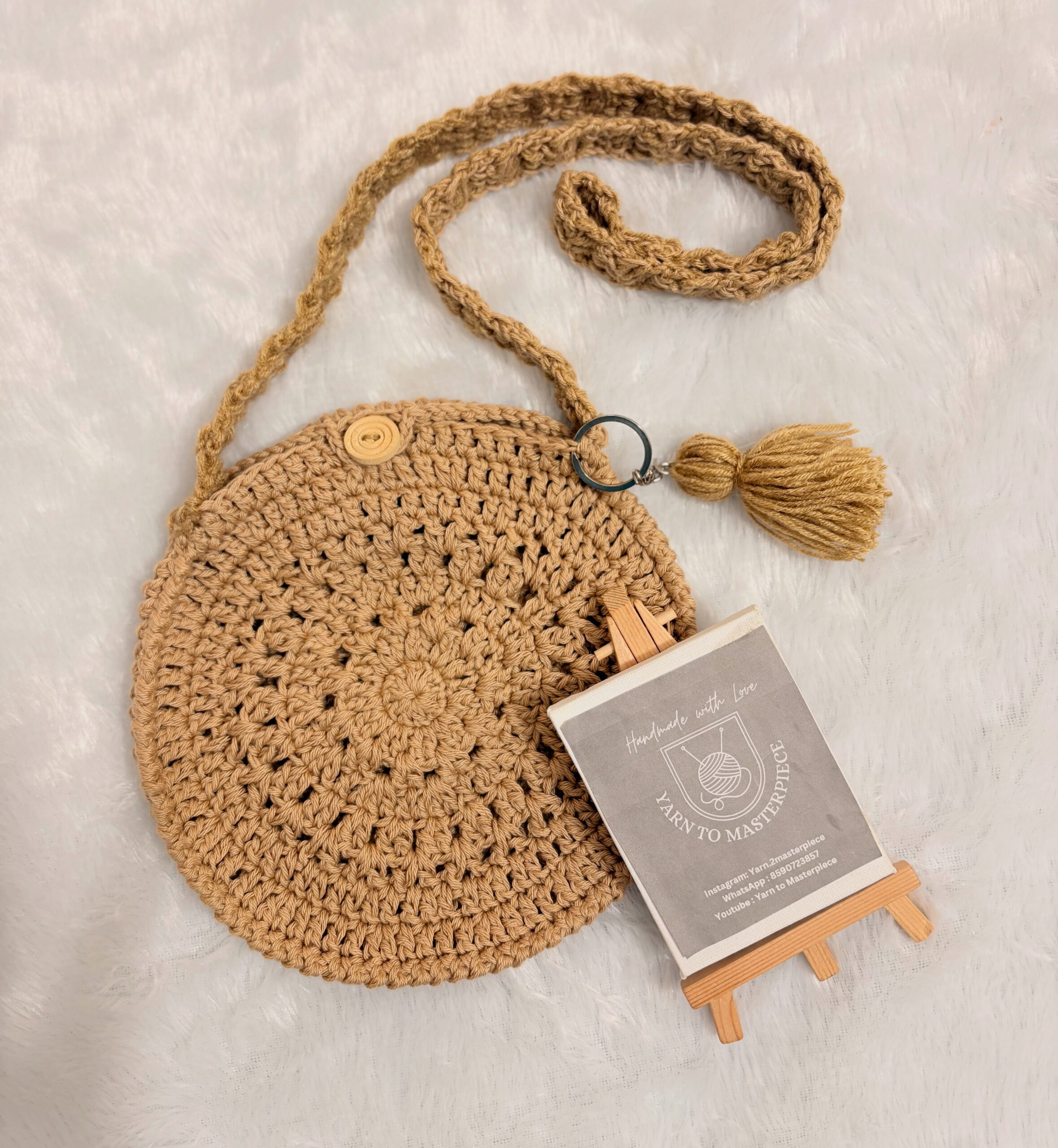 Crochet Sling bag/ Handmade shoulder bag - Image 3