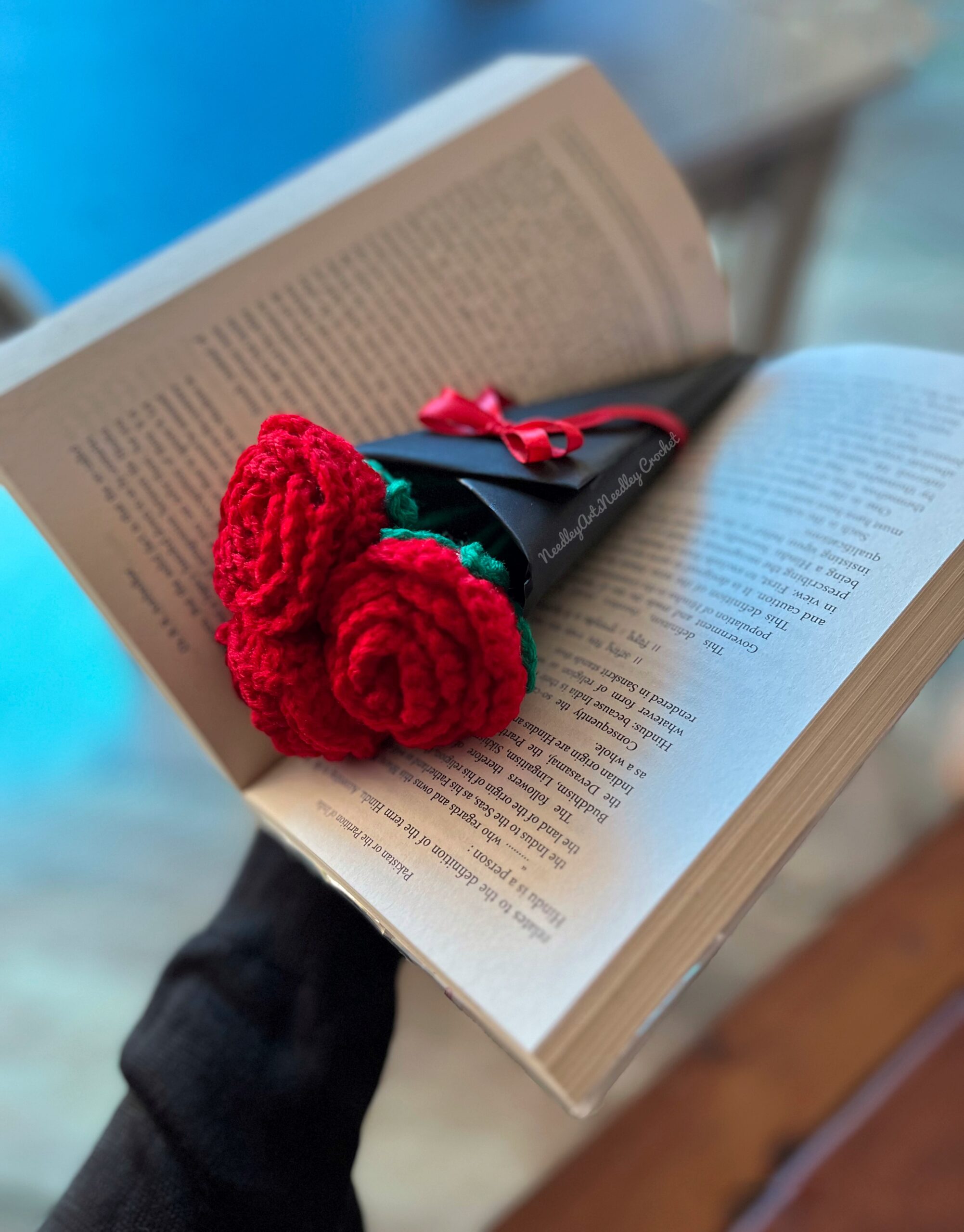 Crochet rose bouquet | Handmade Crochet Rose Flower Bouquet | Handcrafted Crochet Roses - Image 5