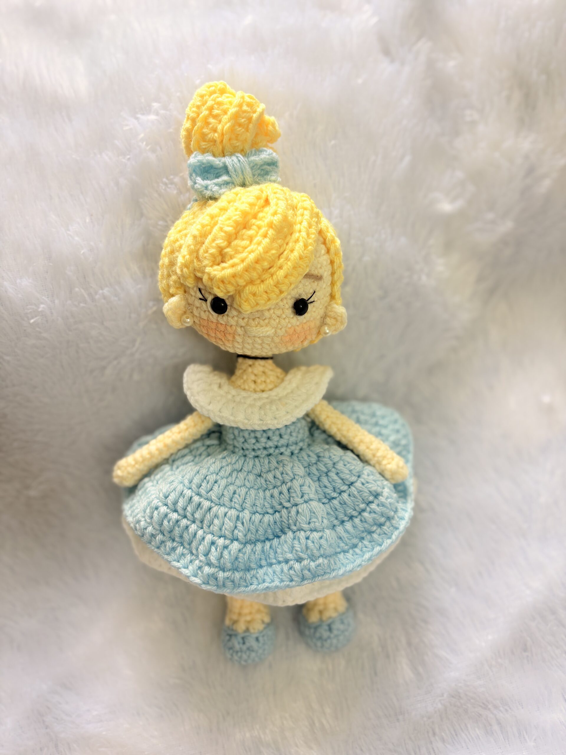 Crochet Cinderella Doll | handmade soft toy | Handmade Princess Toy | Nursery Decor