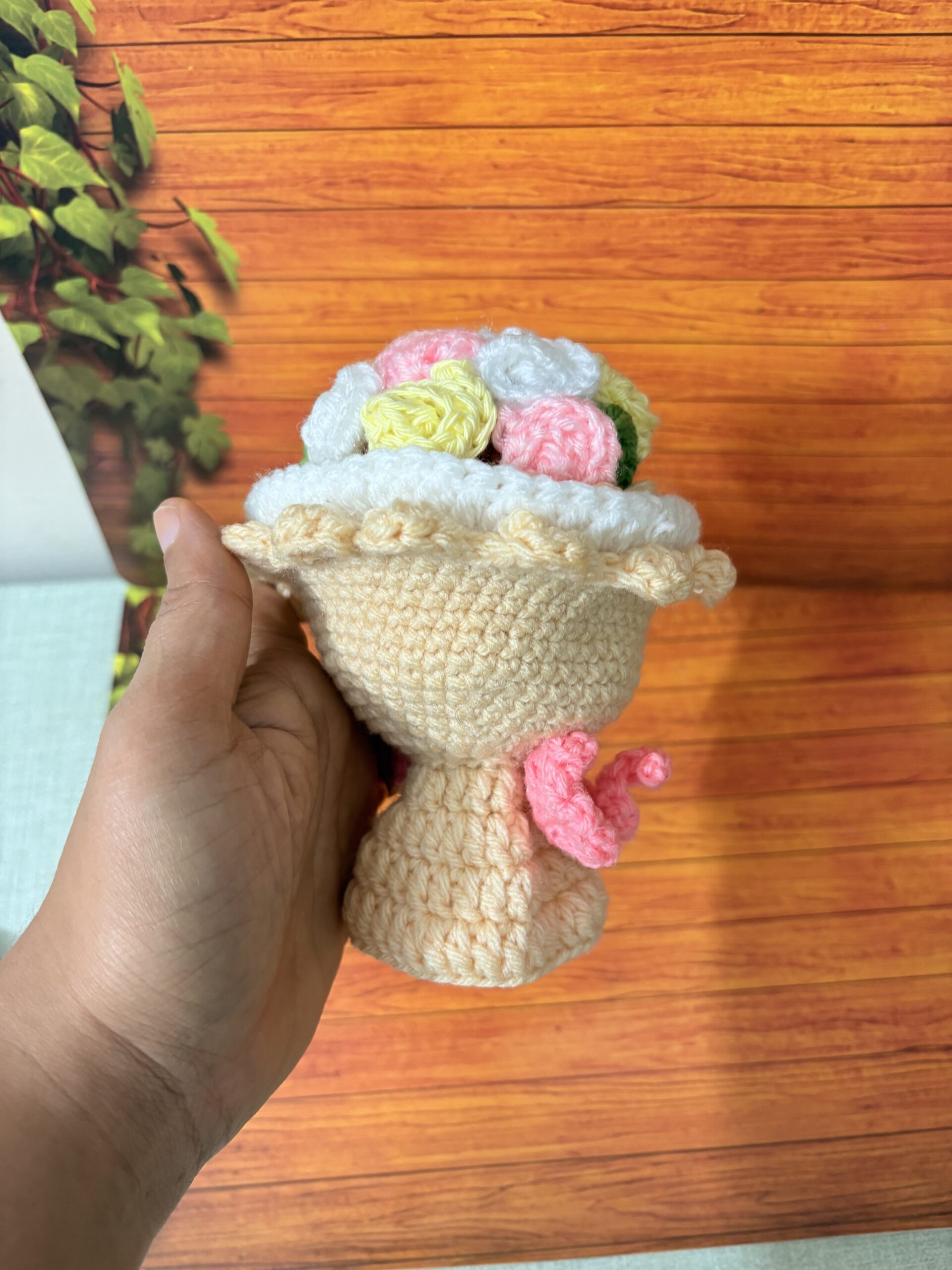 Crochet reversible doll bouquet/ unique gift ideas/ Everlasting bouquet with doll - Image 6