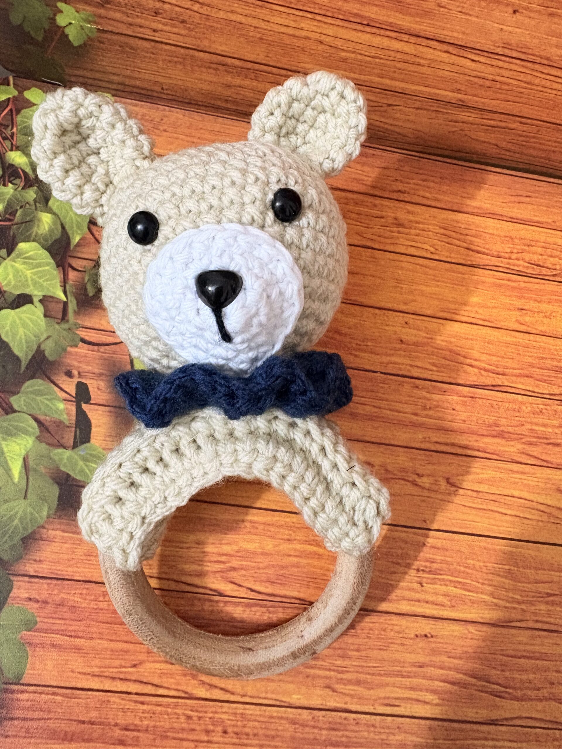 Crochet baby shoes and rattle set - Image 4