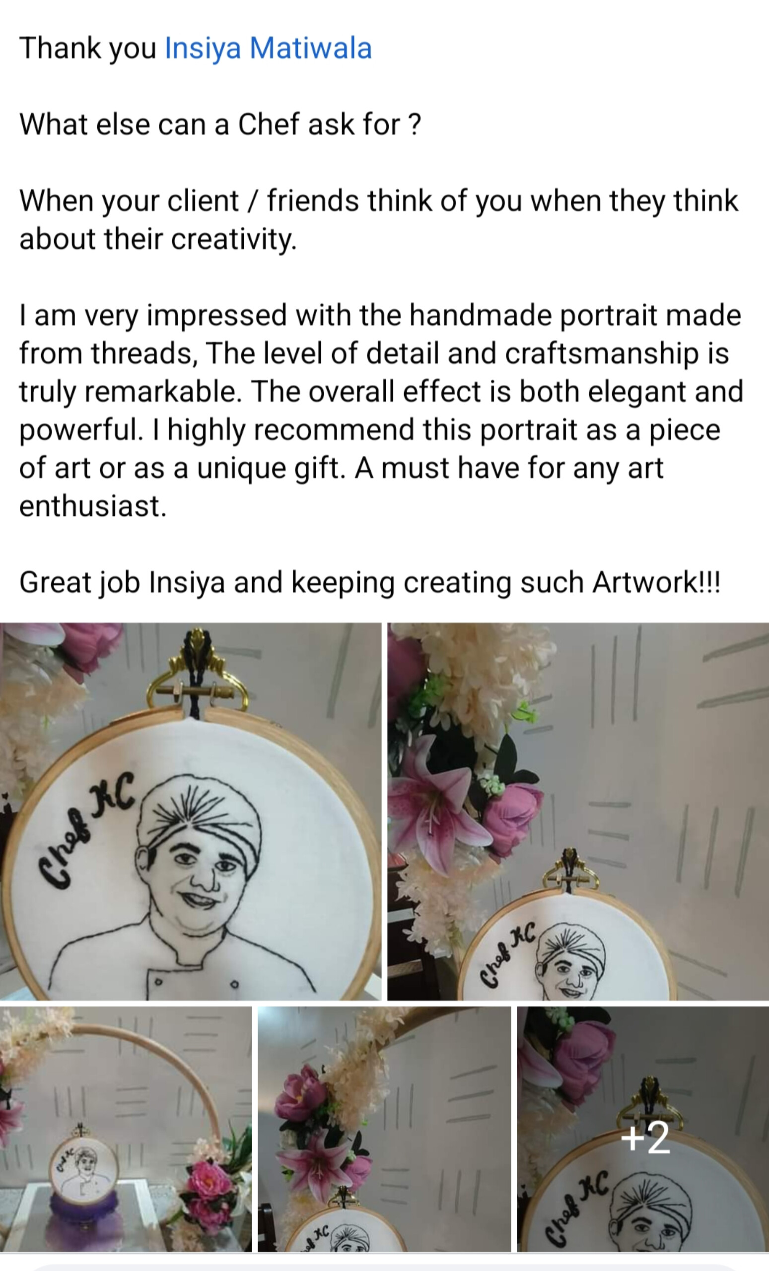 Outline embroidery portrait-hand embroidered/ hand embroidery/ wall decor/ wall frame/ personalized/ customized - Image 5