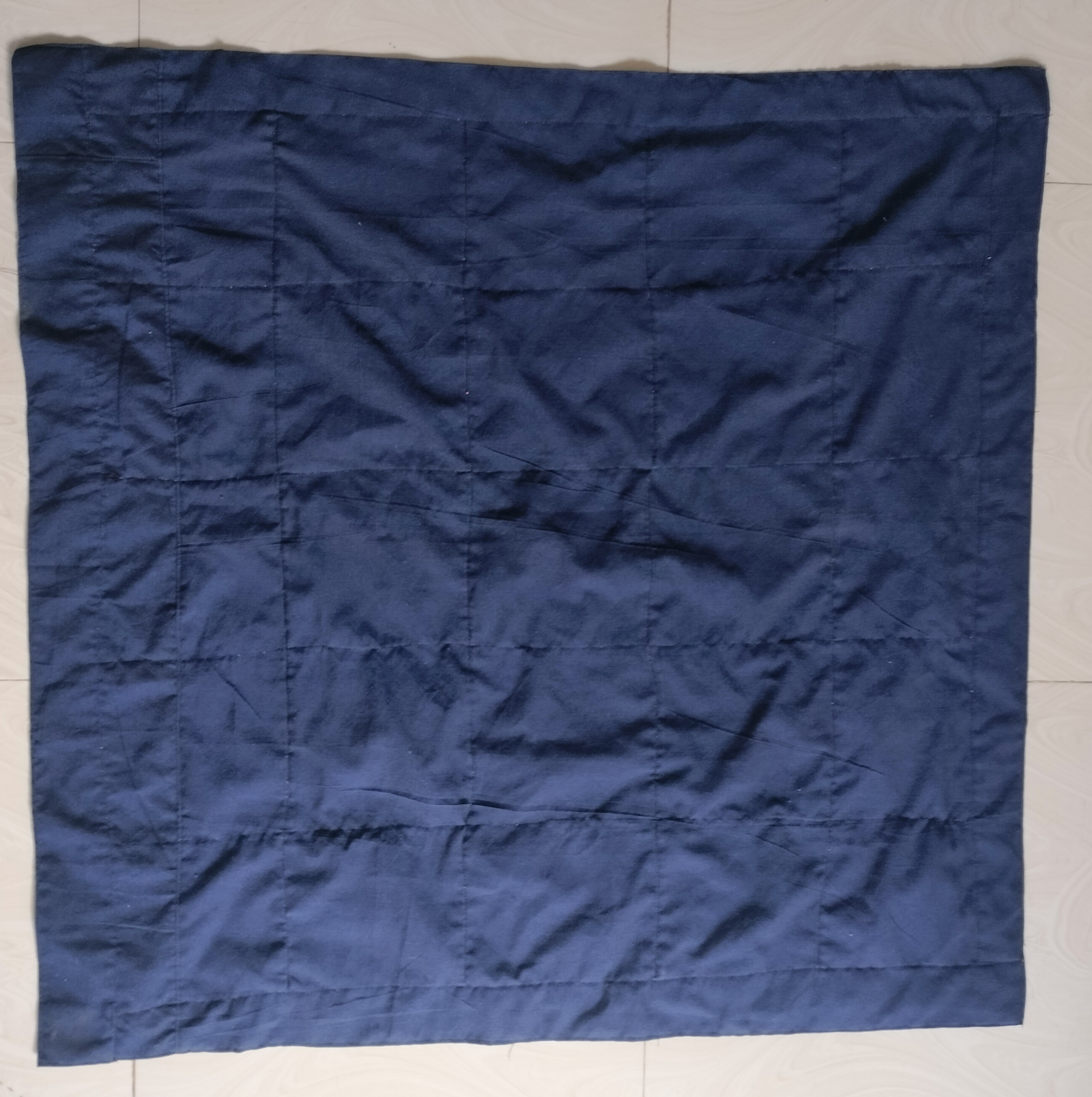 Multicolor Patchwork Baby quilt - blue back | Handmade Baby Quilt - 30 inch to 30 inch - Image 3