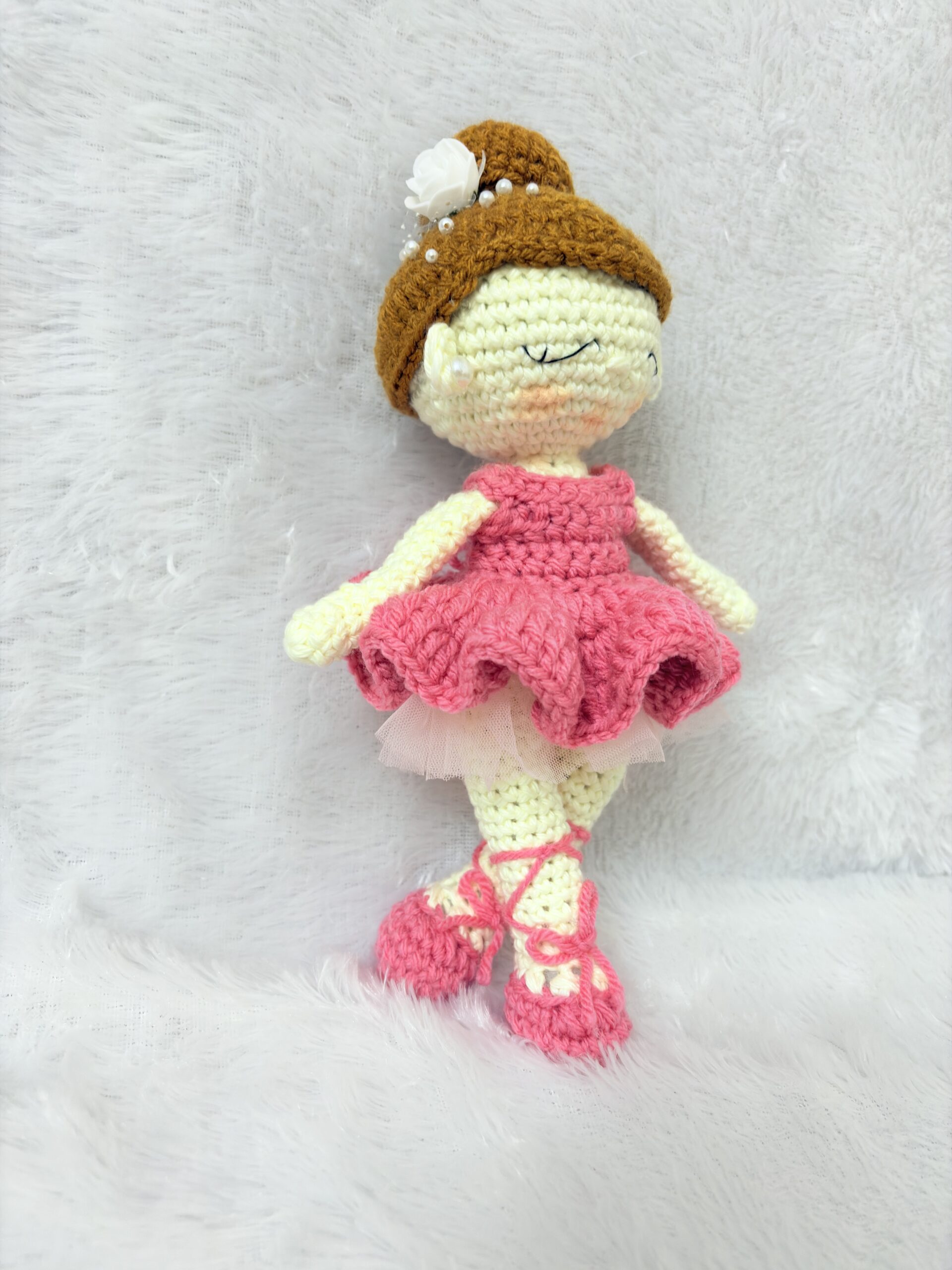 Ballerina Crochet Doll (Pink) | Amigurumi Gift, Birthday Gifts, Ballerina Gift Toys, Crochet Gift, Amigurumi Doll, Knitted Doll, Finished Doll