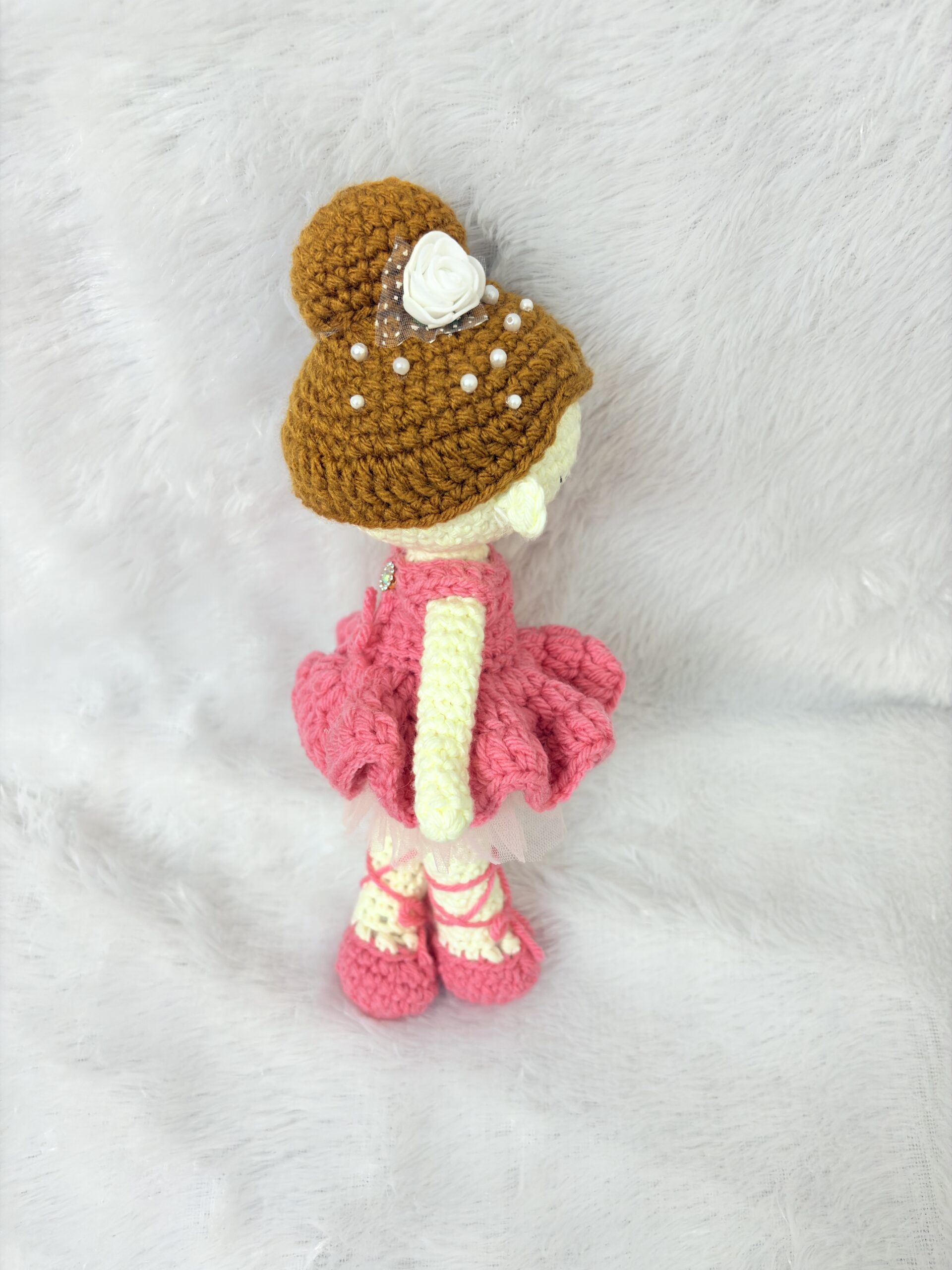 Ballerina Crochet Doll (Pink) | Amigurumi Gift, Birthday Gifts, Ballerina Gift Toys, Crochet Gift, Amigurumi Doll, Knitted Doll, Finished Doll - Image 3