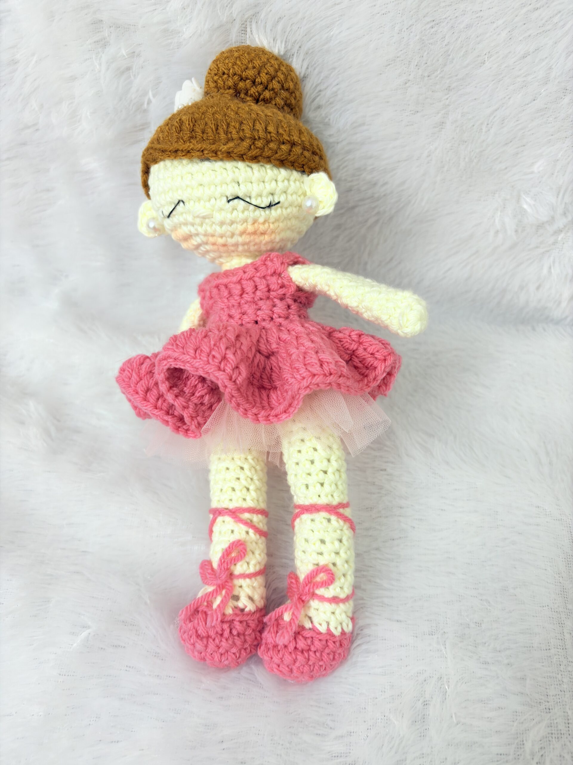 Ballerina Crochet Doll (Pink) | Amigurumi Gift, Birthday Gifts, Ballerina Gift Toys, Crochet Gift, Amigurumi Doll, Knitted Doll, Finished Doll - Image 4