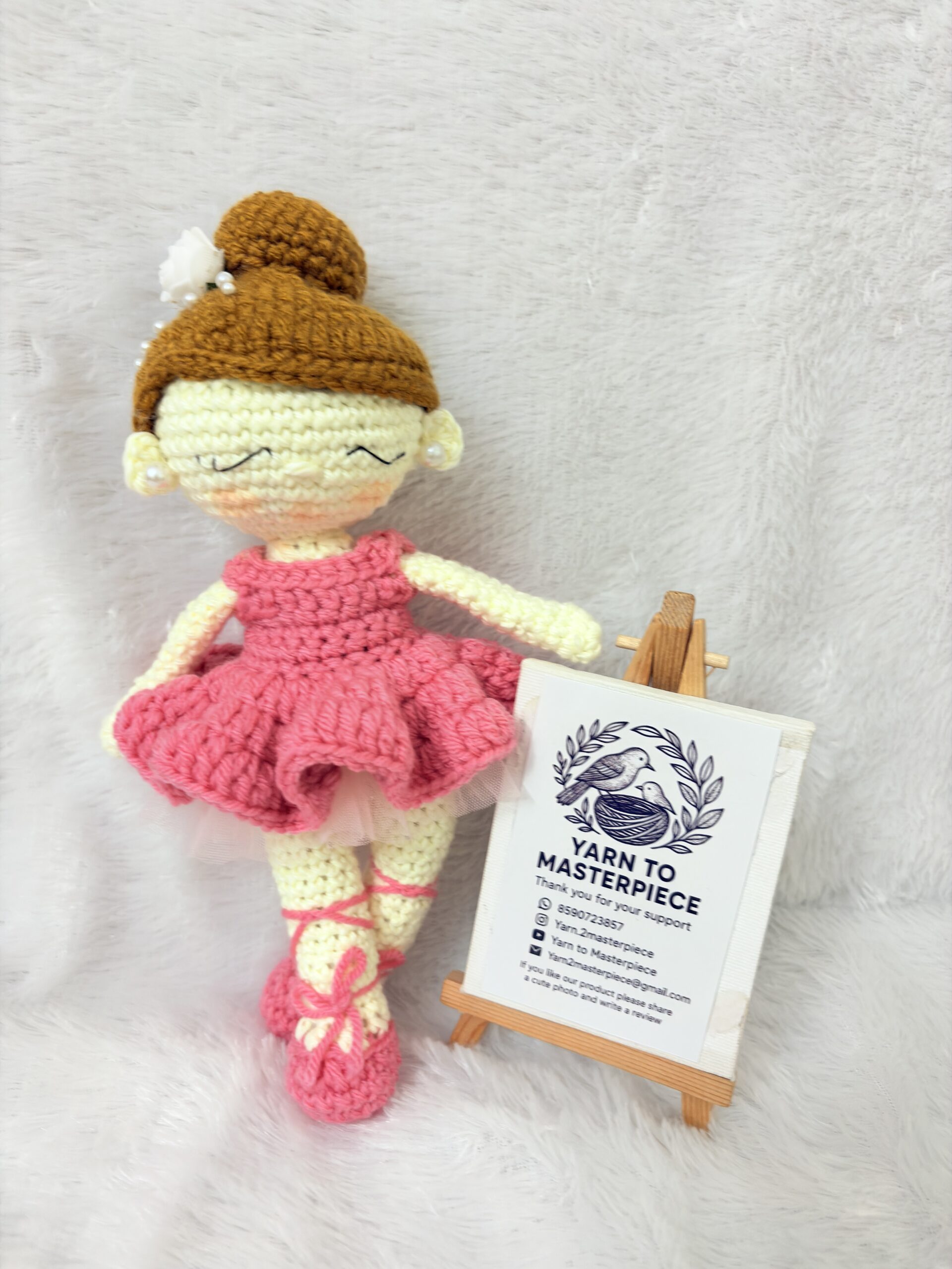 Ballerina Crochet Doll (Pink) | Amigurumi Gift, Birthday Gifts, Ballerina Gift Toys, Crochet Gift, Amigurumi Doll, Knitted Doll, Finished Doll - Image 5