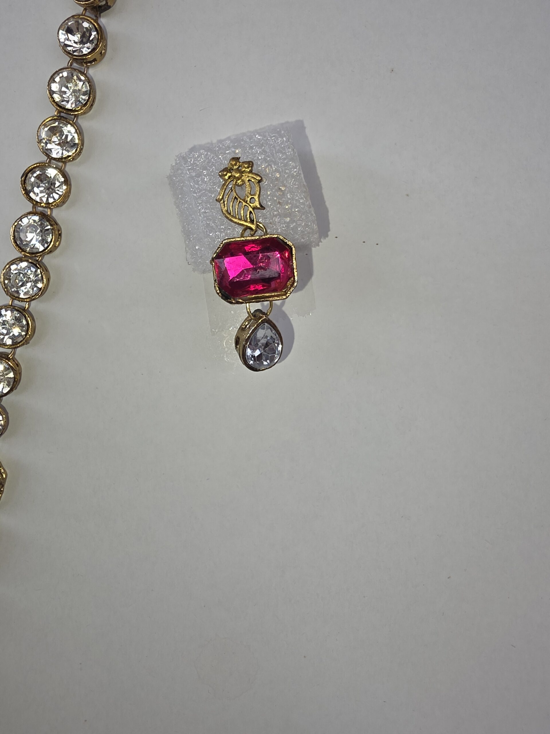 Lord Tirupati Balaji terracotta N kundan fusion set - Image 5