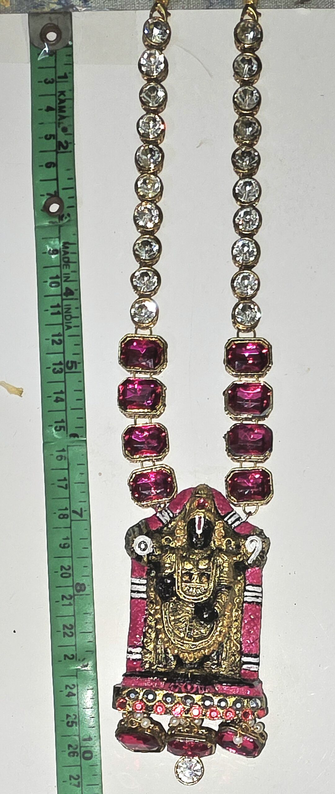 Lord Tirupati Balaji terracotta N kundan fusion set - Image 4