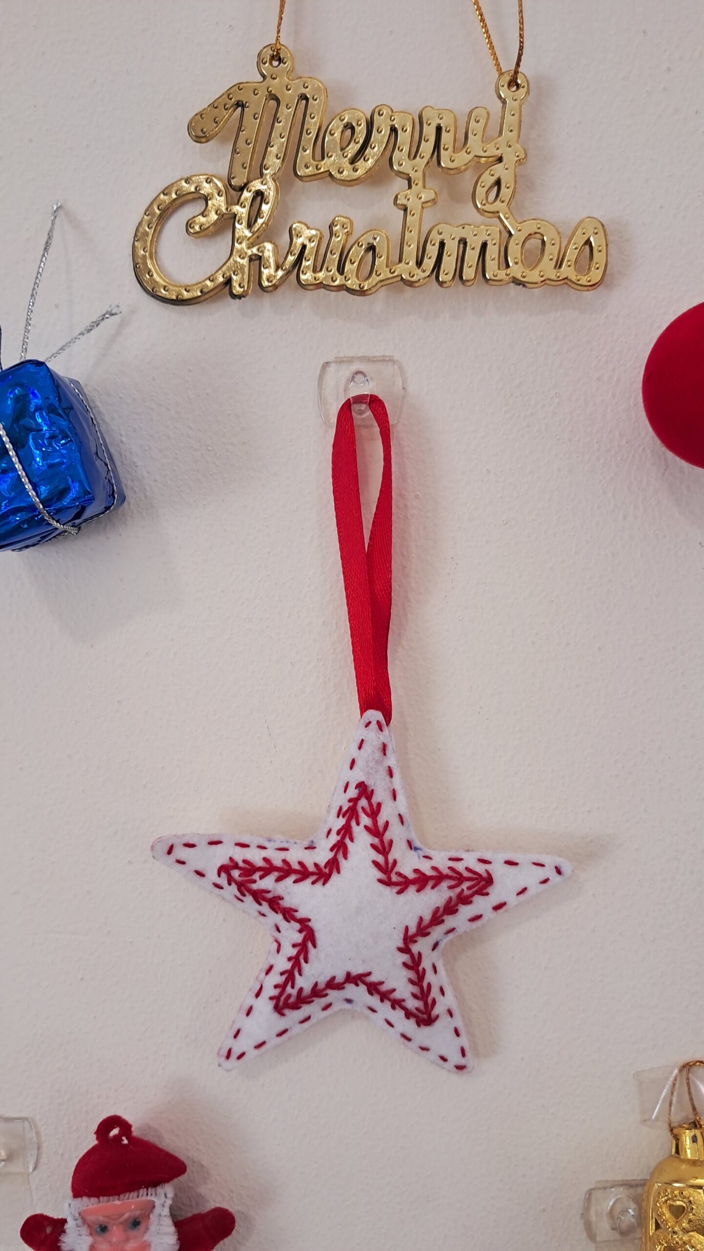 Christmas Ornaments, Hand embroidery, hand embroidered, Christmas decor, Felt, hand made, Hand crafted - Image 11