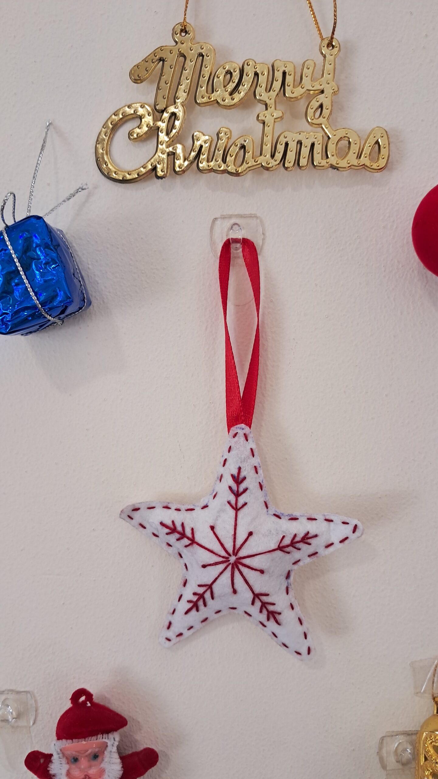 Christmas Ornaments, Hand embroidery, hand embroidered, Christmas decor, Felt, hand made, Hand crafted - Image 7