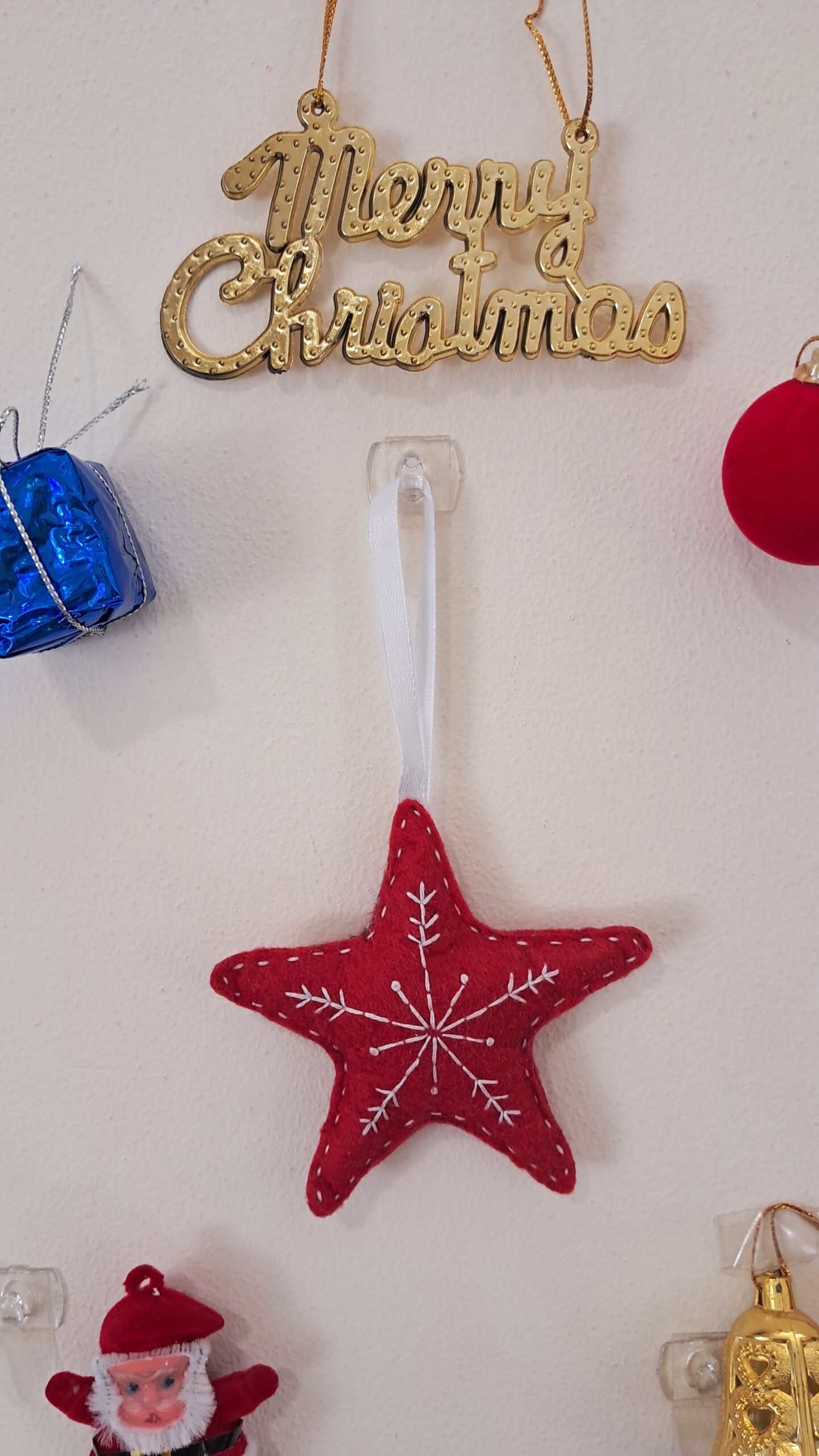 Christmas Ornaments, Hand embroidery, hand embroidered, Christmas decor, Felt, hand made, Hand crafted - Image 6